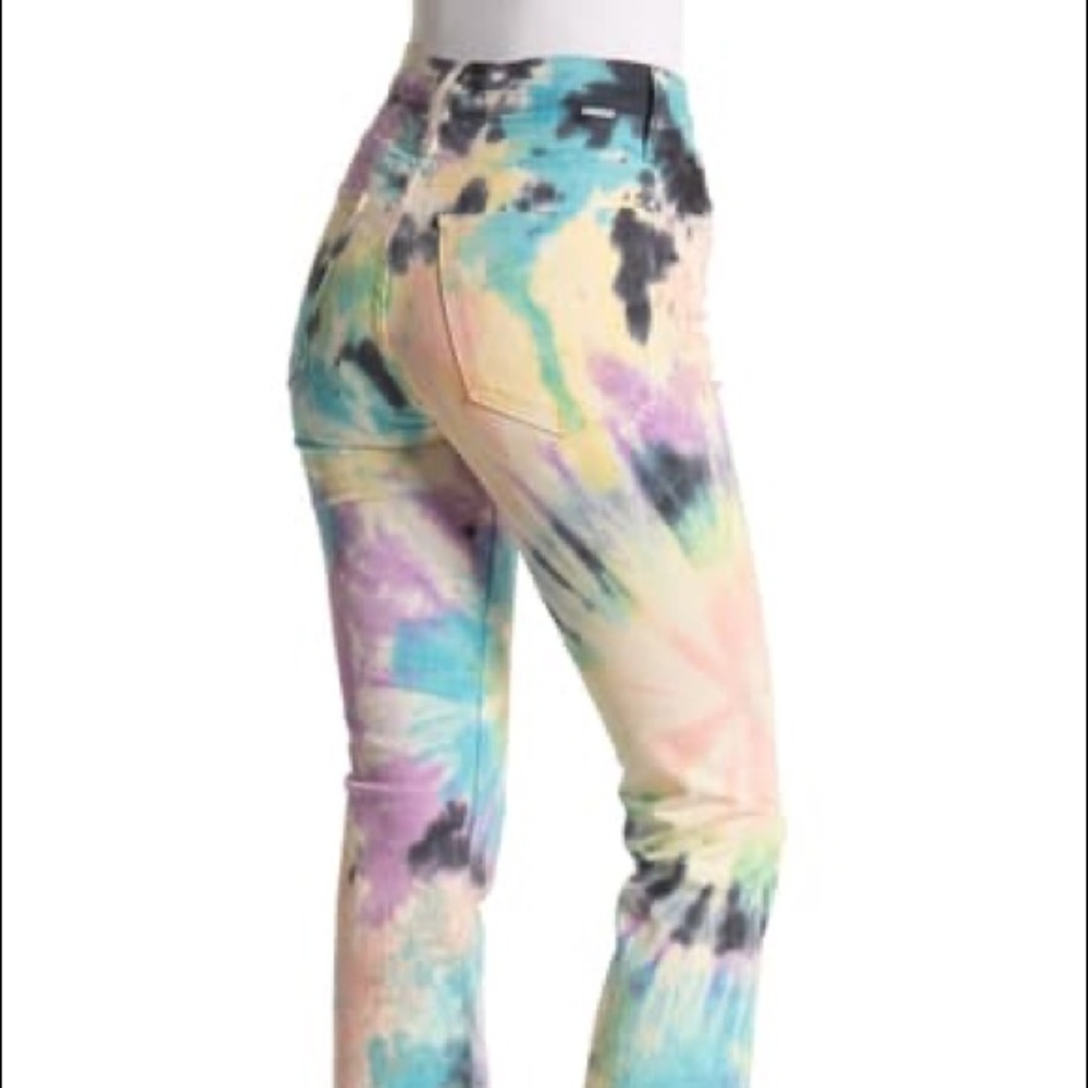 NWT - MOTHER Jeans High Waist Crop Bootcut Tie Dye